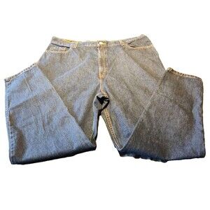 Womens Levi 550 Relaxed Fit Tapered Leg Classic Jeans Denim Size 24M Red Tap